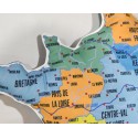 Coussin décoratif Carte de France - Villes
