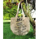 SAC CABAS EN TOILE DE CAFE RECYCLE PERROQUET