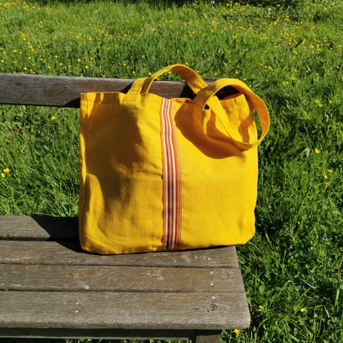 Sac en lin jaune