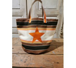 Grand sac parasol vintage étoile