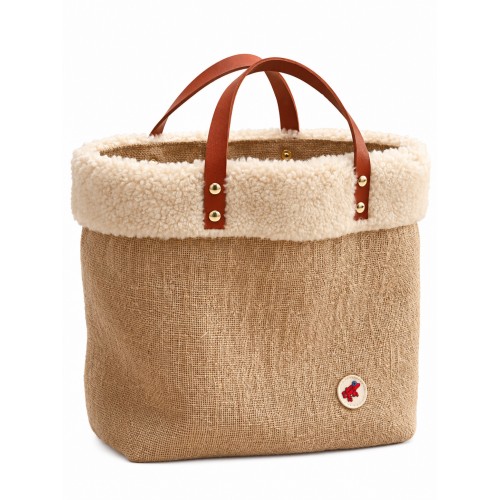 Cabas en jute pailletée tour doux