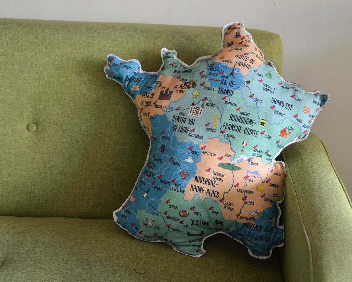 Coussin décoration  Carte de France