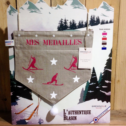Blason porte-médailles – Rose