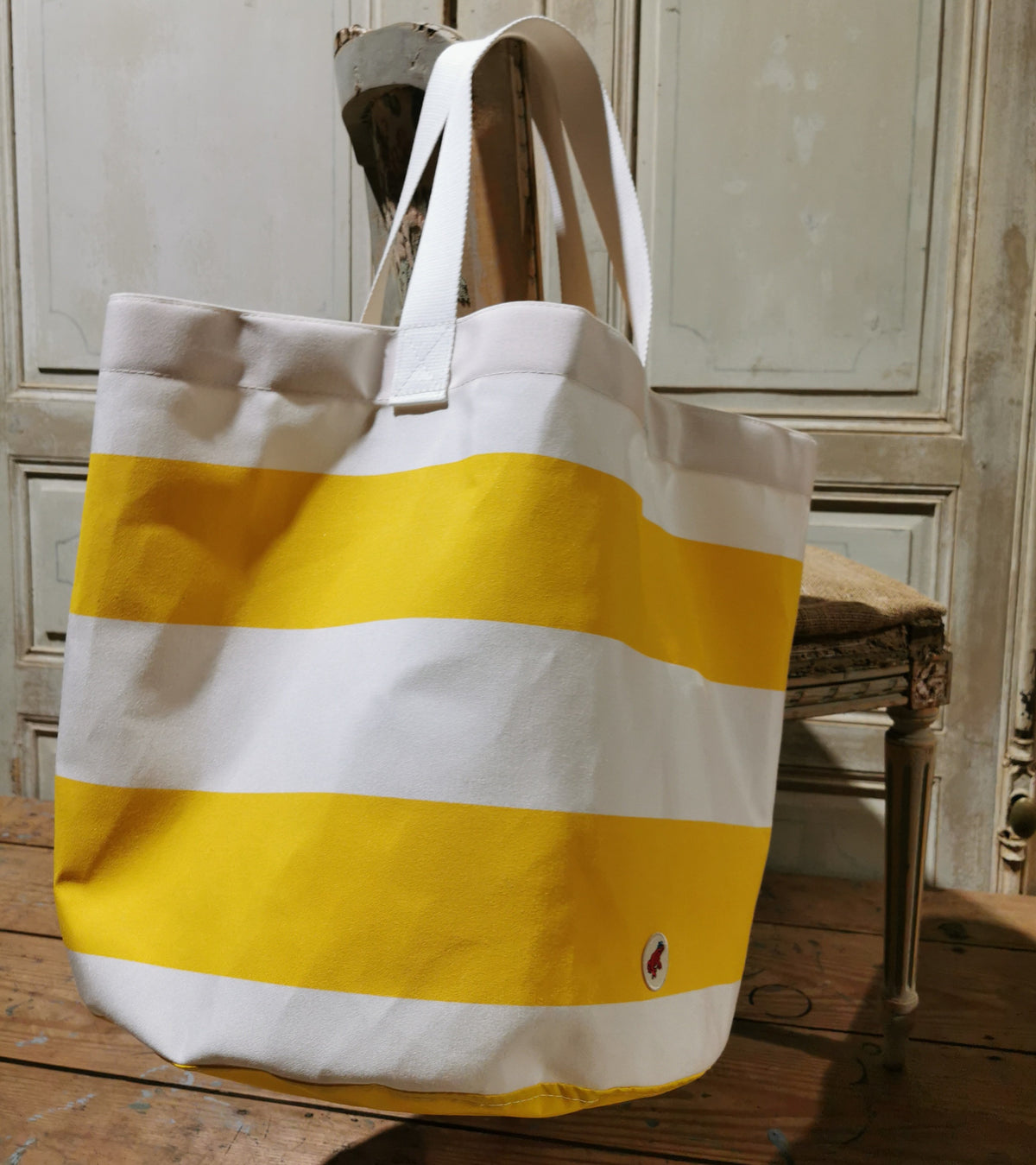 Grand sac parasol – Rayé jaune